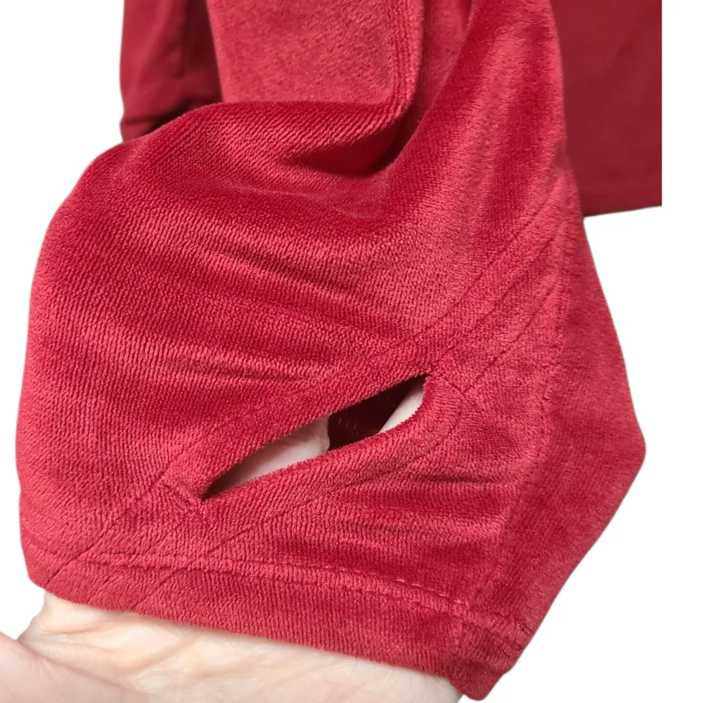 Climate Right Womens Red Long Sleeve Pajama Top M - Picture 3 of 4